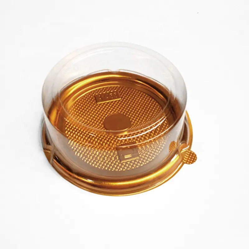 Mini Cake Box Container Transparent Design PET Round Plastic 4 Inch Food Recyclable Accept