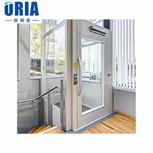 ORIA Stainless Steel Passenger Elevator with Hydraulic and AC Drive for 3 Person Hall and 2 Person Residential Use