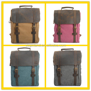 TF6820 Vintage Canvas Vải Kinh Doanh Máy Tính Xách Tay Túi 15.6 Inch Máy Tính Xách Tay Ba Lô <span class=keywords><strong>Tablet</strong></span> <span class=keywords><strong>PC</strong></span> Ba Lô - Product Image 5