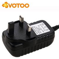 Adaptateur secteur 9V à 3 broches de haute qualité et haute efficacité, prise UK directe