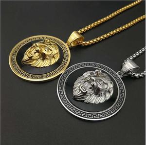 <span class=keywords><strong>Collana</strong></span> <span class=keywords><strong>con</strong></span> ciondolo testa di <span class=keywords><strong>leone</strong></span> in oro in acciaio inossidabile di nuova moda <span class=keywords><strong>con</strong></span> diamante DSP 352 - Product Image 2