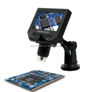 1-600X 디지털 현미경 알루미늄 합금 스탠드 4.3 인치 HD LCD 비디오 납땜 현미경 PCB 전화 수리 현미경