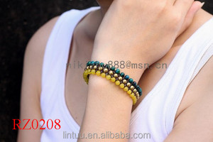 Multicolore perles perlé fait main cire corde en laiton cloche bracelet populaire mâle polarisées aviateur sung bijoux barcelet - Product Image 4