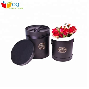 Phổ Biến Sang Trọng Tùy Chỉnh Quà Tặng Thủ Công Kraft Giấy Ống Các Tông Hộp Tròn Cho Hoa Hồng Bao Bì Hoa, Xi Lanh Nhỏ Vòng Hoa Hộp - Product Image 2