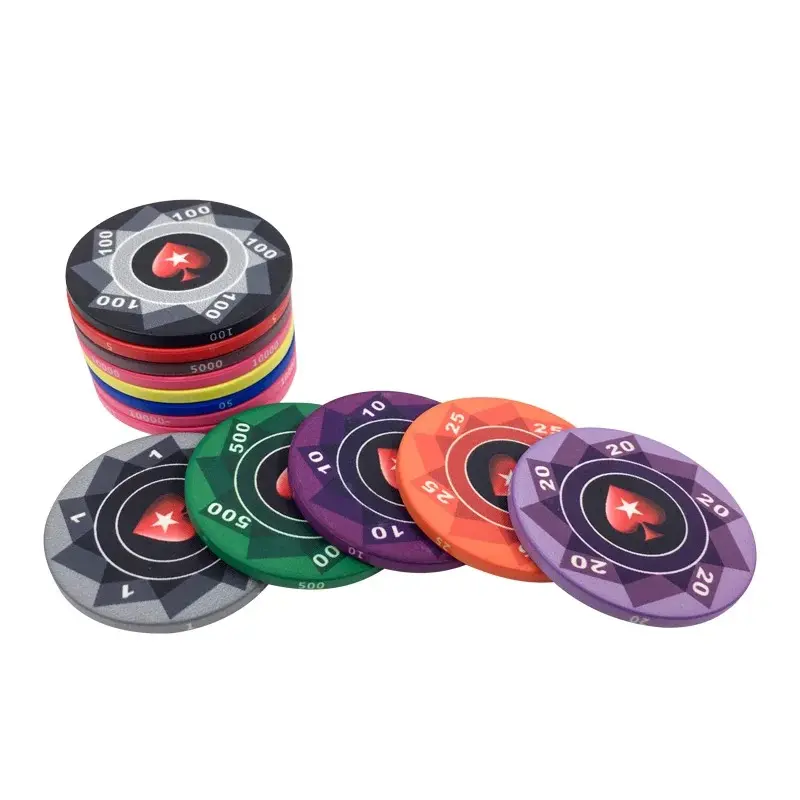 Hoge Kwaliteit Fabricage Custom Plastic Keramische Pokerchips Voor Casino Gokken