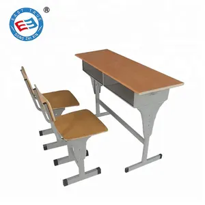 school furniture set student table and chair set college double bench seat