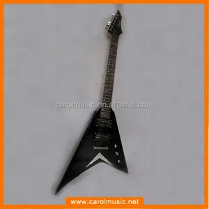 ESE005 Ahşap gitar-Gitar toptan çin Elektrikli V şekli gitar