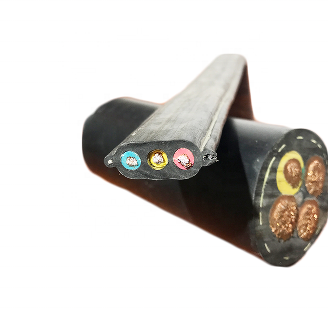 70 mm 4 Core PVC Coated Flat Rubber Cable Water Pump Wiring Cables