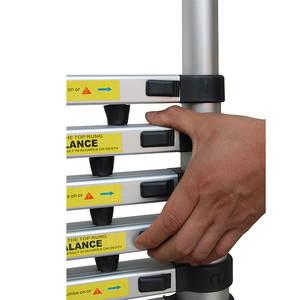 3.8 Meter 13 <strong>Steps</strong> Aluminum <strong>Telescopic</strong> Extension Folding <strong>Ladder</strong> with Hand Protect - Product Image 3