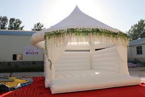 Thương Mại <span class=keywords><strong>Inflatable</strong></span> Wedding Carousel <span class=keywords><strong>Bouncy</strong></span> Castle <span class=keywords><strong>Inflatable</strong></span> Trắng Jumping Castle Wedding Thoát Nhà Để Bán - Product Image 3