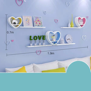 Vente en gros 3 jeux d'étagères murales <span class=keywords><strong>ouvertes</strong></span> en cube en Mdf de forme ovale à haute brillance - Product Image 3