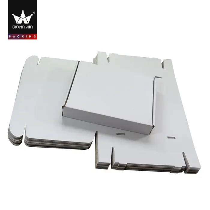 Özel Küçük Beyaz Oluklu karton kutu Crownwin Ambalaj