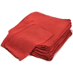 Industrial shop rags cleaning towels red