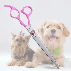 Специальный дизайн, острота, розовая мягкая резиновая ручка, высокое качество, индивидуальный уход за шерстью домашних животных, ножницы для ухода за шерстью, набор ножниц для собак/кошек MX202