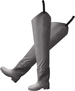 Pantalons de pêche à hauteur de cuisse avec bottes de pêche en PVC, camouflage, chaussettes intégrées, waders respirants pour la pêche - Product Image 6