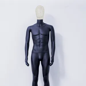 factory price black male full body mannequin with metal wire head