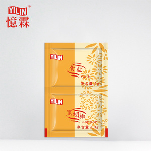 เกลือแกงที่กินได้1.3กรัมและพริกไทยดำในซองสำหรับสเต็ก - Product Image 2