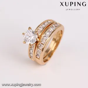 12888 Xuping Engagement Ring Fashion Jewelry Couple Wedding Rings Gold 18k Weeding Ring For Men Or Women