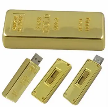 1gb 2gb 4gb 8gb 16gb 32gb golden bar usb pendrive, oro bar thumb drive