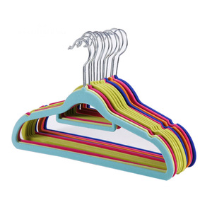 Appendiabiti Multifunzione in Velluto con Tacche Antiscivolo, Appendiabiti Colorati Floccati per Camicie, Vestiti, Armadi e Hotel - Product Image 5