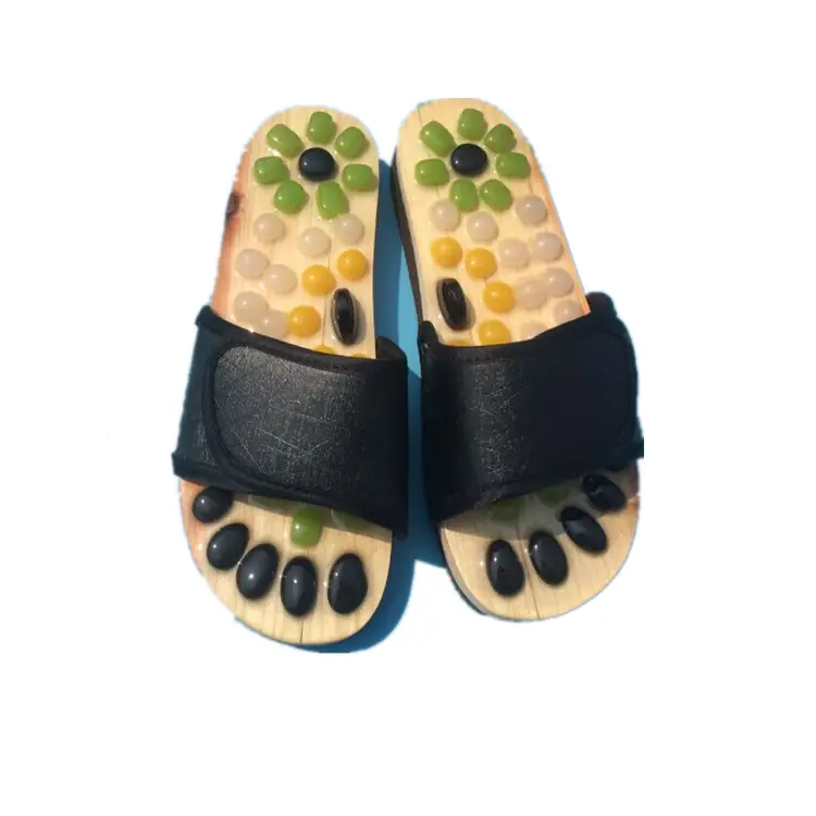 new health care massage slippers jade stone pebbles massage shoes