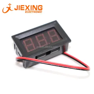 4.5-30V DC Voltmeter 0.56 inch 3 Digit 7 Segment LED Display Panel Meter 2 Wire 1% Precision Red/Blue/Green