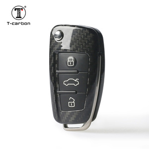 T-carbon-Funda de fibra de carbono para <span class=keywords><strong>llave</strong></span> de coche, accesorios para <span class=keywords><strong>Audi</strong></span> <span class=keywords><strong>A3</strong></span>, diseño a la moda - Product Image 6