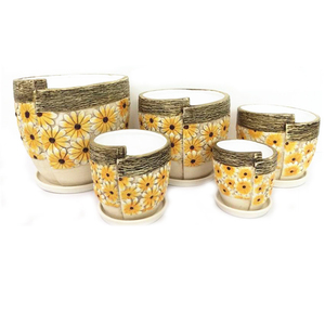 Hecho <span class=keywords><strong>a</strong></span> mano hogar Decoración jardín vertical <span class=keywords><strong>macetas</strong></span> de cerámica al aire libre <span class=keywords><strong>macetas</strong></span> con platillo - Product Image 2