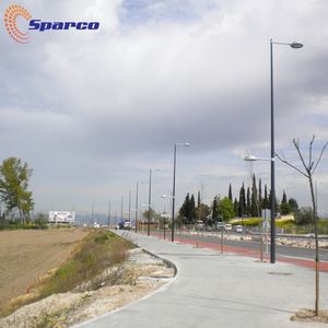 6M 8M 10M 12M de aluminio/acero inoxidable/acero galvanizado poste de luz al aire libre decorativo único el brazo de la lámpara de - Product Image 4