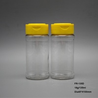 Libre de la muestra libre de BPA calidad alimentaria 100ml gordo lindo sal contenedor vacío saborizante flip botella de tapa de plástico de pet especias tarro redondo