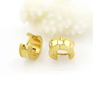 Cheng fen Factory Edelstahl Ohrringe Saudi vergoldet Clip Ohrring Philippi nischer Goldschmuck