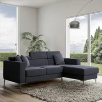 עכשווי סגנון 3 מושבים אירופאי זול חתך פינת ספה נוח בד L בצורת חתך ספה