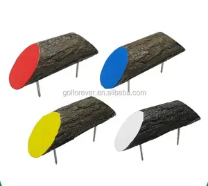 resin log golf tee marker for driving course