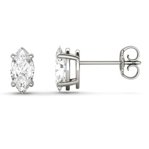Orecchini a lobo in <span class=keywords><strong>moissanite</strong></span> provenzale da 1 carato, rotondi, incolore, creati in laboratorio, con diamante sintetico - Product Image 5