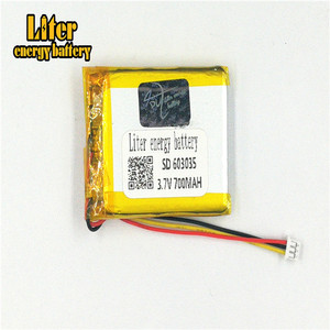 Male, 1.253 P <span class=keywords><strong>3</strong></span>,7 V 603035 rechargeable 700 mah lipo battery solar battery Battery's Battery li-ion polymer battery lithium battery with PCM - Product Image 2