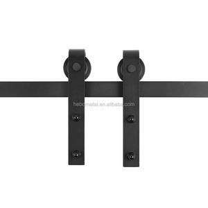 Rustique Noir Plié Droite <span class=keywords><strong>Coulissante</strong></span> Grange <span class=keywords><strong>Porte</strong></span> De <span class=keywords><strong>Placard</strong></span> En Bois Intérieur <span class=keywords><strong>Porte</strong></span> <span class=keywords><strong>Coulissante</strong></span> Piste Matériel <span class=keywords><strong>Kit</strong></span> - Product Image 2
