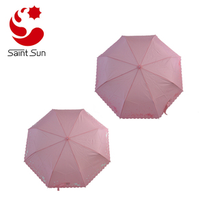 Premium Customized Watermark <strong>3</strong> Fold <strong>Umbrella</strong> With <strong>Wood</strong> Handle <strong>Umbrella</strong> - Product Image 5