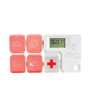 Portable pill box with alarm timer/digital pill box timer/medicine reminder