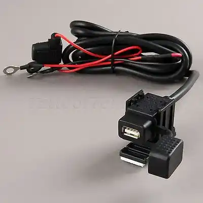 DC 12V Dual USB Motorcycle ATV SAE USB Phone GPS Charger Cable Adapter  Voltmeter - China Car Charger Socket, USB Car Charger