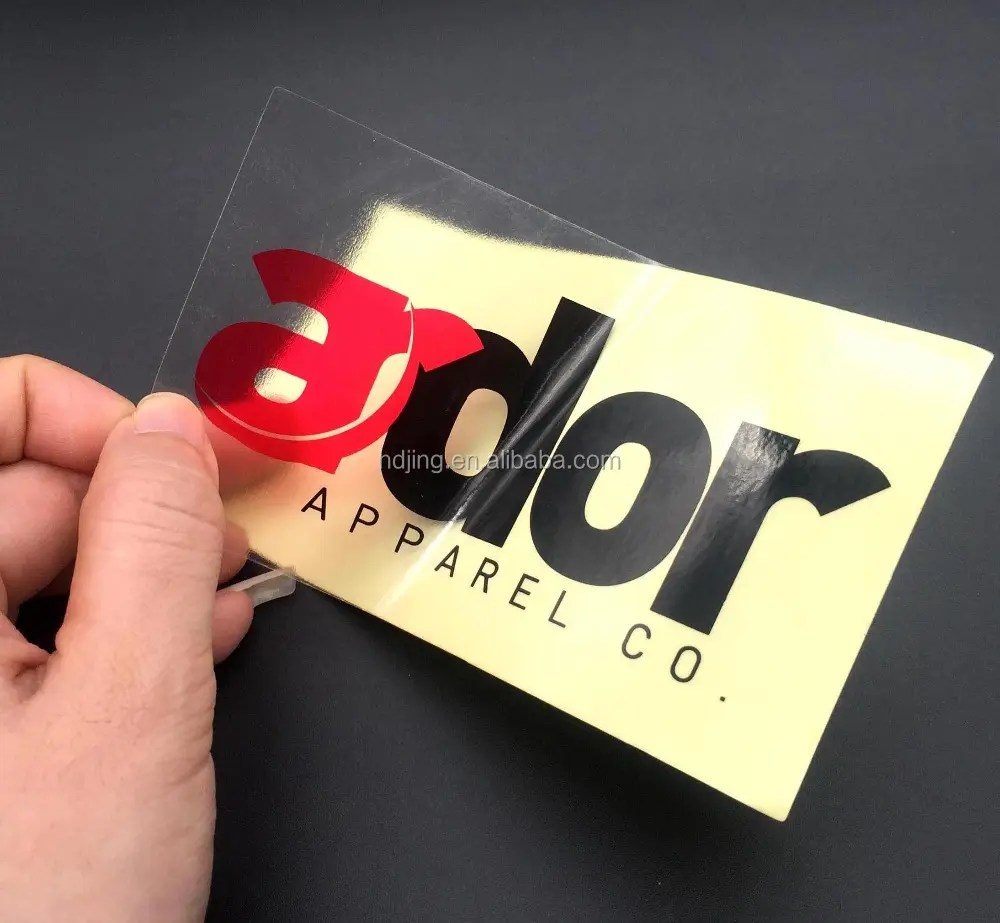 Adhesive Die Cut Silkscreen Printing Transparent Clear Sticker