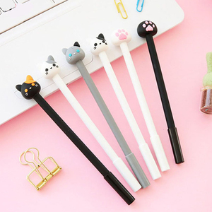Kawaii gato huella bolígrafos <span class=keywords><strong>de</strong></span> <span class=keywords><strong>Gel</strong></span> escribiendo lindo garra negro tinta pluma <span class=keywords><strong>de</strong></span> firma - Product Image 5