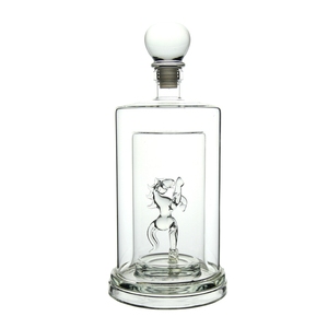 Botella de Vidrio de Borosilicato Alto, Botella de Whisky de Vidrio con Decoración de Caballo - Product Image 1
