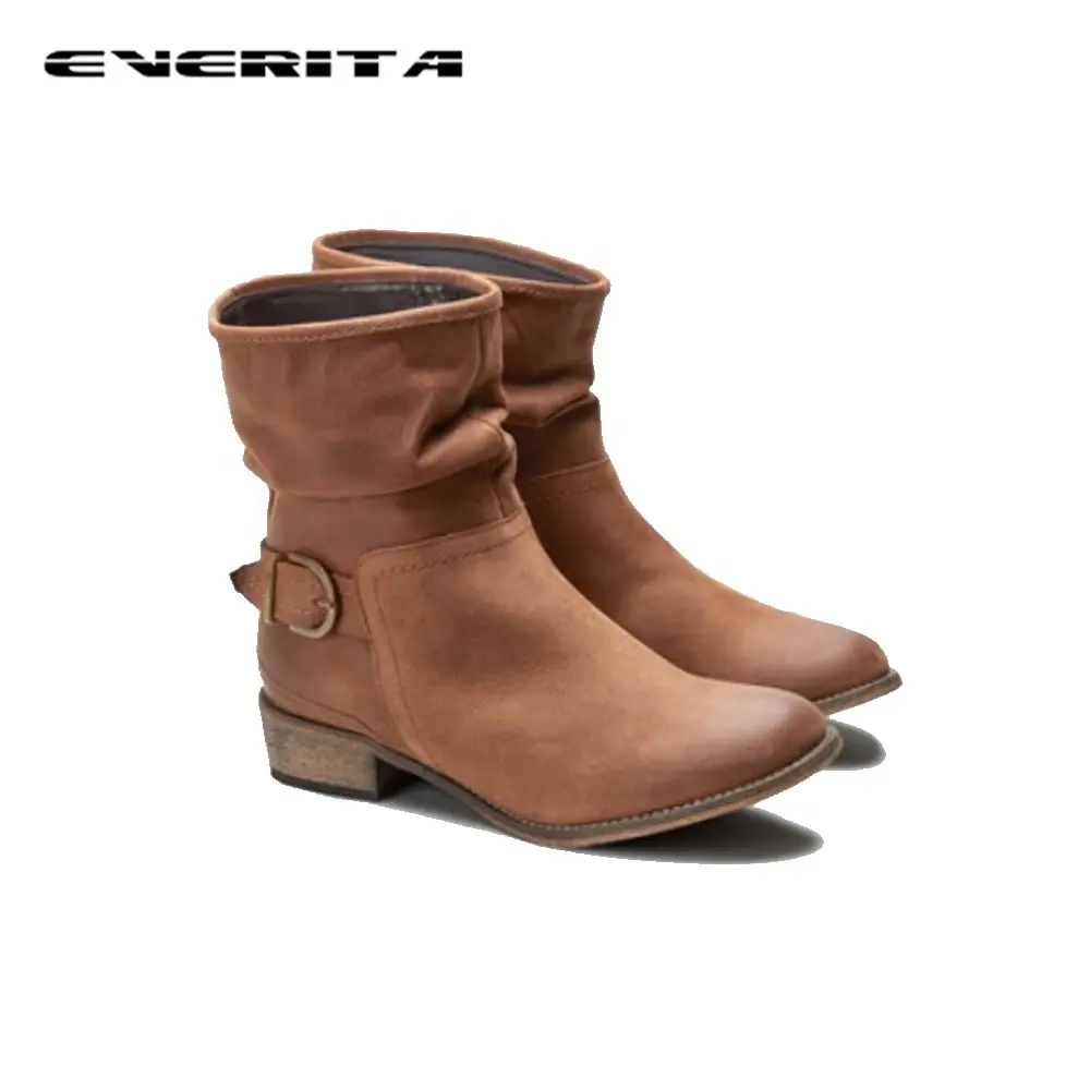 Latest Fashionable Slouch Ankle Boots Heel Boot Women