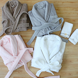 Haute Qualité Personnalisé 100% Coton Hôtel Sexy Filles <span class=keywords><strong>Peignoir</strong></span>, Rose Robe de Nuit <span class=keywords><strong>Peignoir</strong></span> - Product Image 6