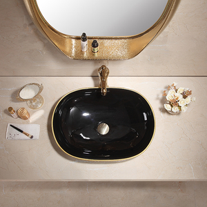 Lavabo de salle de bains en céramique, 1 pièce, nouveau modèle design moderne, vente en gros, sacs de toilette, style américain - Product Image 3