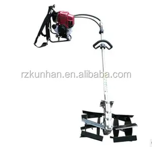 4 Stroke Petrol Engine Hand Rotary Garden Farm Machine Backpack Mini rice weeder weeding machine