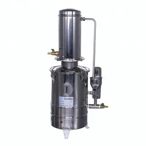 Laboratory stainless steel water distiller in making distilled water