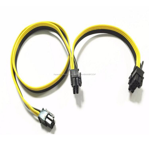 Al por mayor PCI-E 6Pin macho a 6 + 2 Pin cinta Cable para Bitcoin minería PC - Product Image 1