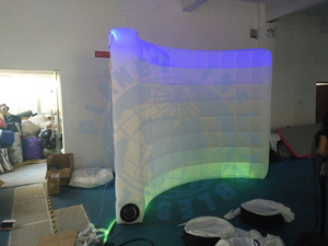 Nuevo diseño, 2 colores diferentes, cabina de fotos inflable, pared curvada, iluminación de cabina de fotos, Fondo de pared para decoración de escenario - Product Image 5