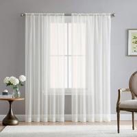 Voilage en tulle blanc uni de haute qualité DaiRui pour salon et chambre à coucher, style arabe